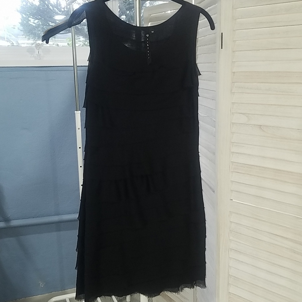 Black Dress with frilly tiered layers